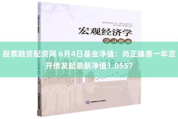 股票融资配资网 6月4日基金净值：尚正臻惠一年定开债发起最新净值1.0557