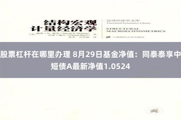 股票杠杆在哪里办理 8月29日基金净值：同泰泰享中短债A最新净值1.0524