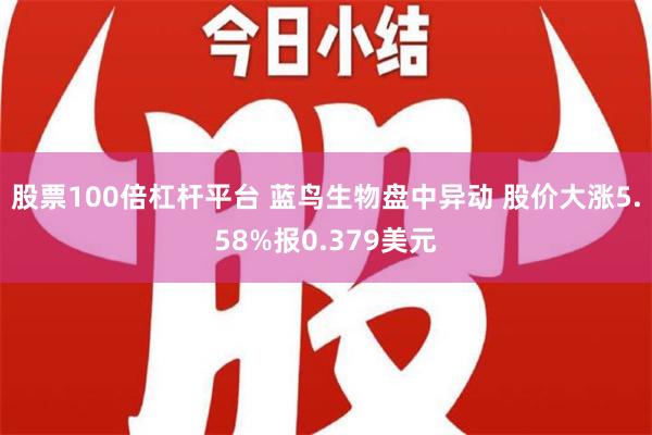 股票100倍杠杆平台 蓝鸟生物盘中异动 股价大涨5.58%报0.379美元