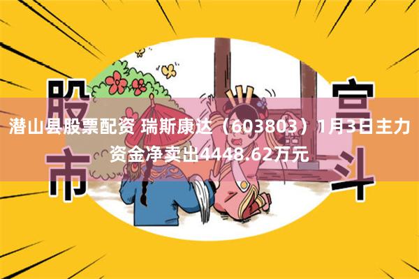 潜山县股票配资 瑞斯康达（603803）1月3日主力资金净卖出4448.62万元